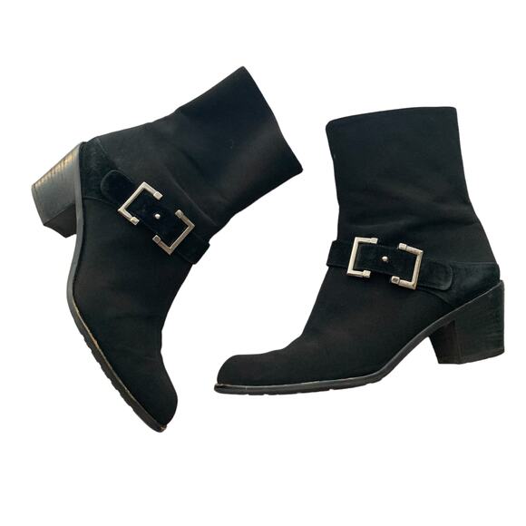 Stuart Weitzman Moto Boots With Buckle 7.5M - Picture 6 of 8